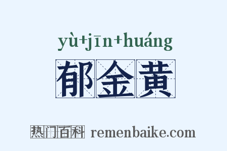 郁金黄是什么意思的图片